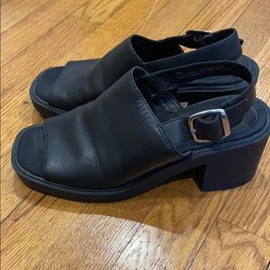 9&Co Black Platform Sandal